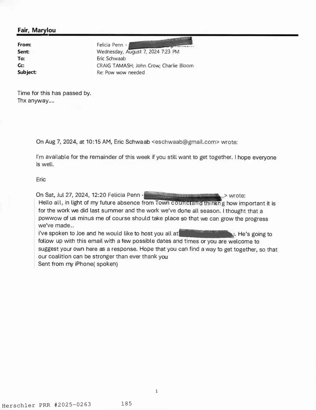 Original PRR #2025-0263, PDF page 185 / printed 185
