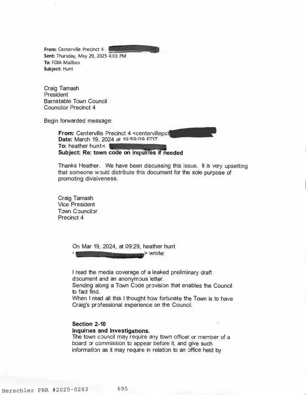 Original PRR #2025-0263, PDF page 695 / printed 695